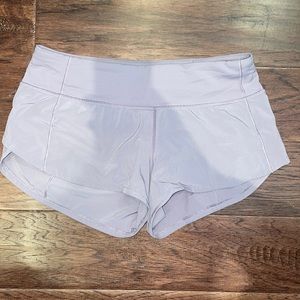 Lilac lululemon 2.5” shorts